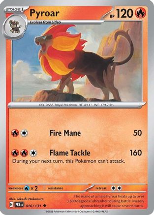 Pyroar (016/131) [Scarlet & Violet: Prismatic Evolutions] Reverse Holofoil