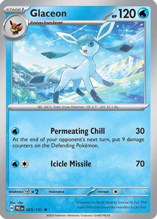 Glaceon (025/131) [Scarlet & Violet: Prismatic Evolutions] Reverse Holofoil