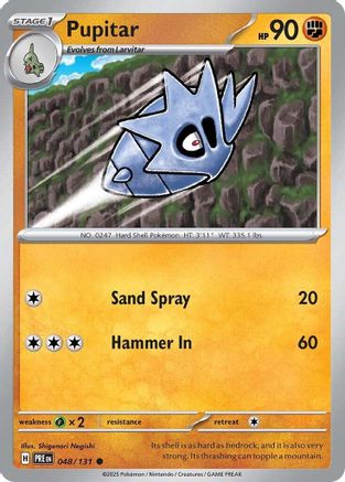 Pupitar (048/131) [Scarlet & Violet: Prismatic Evolutions] Reverse Holofoil