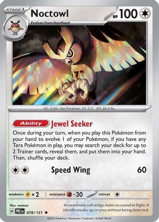 Noctowl (078/131) [Scarlet & Violet: Prismatic Evolutions] Reverse Holofoil