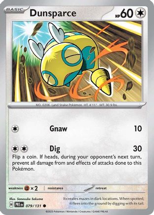 Dunsparce (079/131) [Scarlet & Violet: Prismatic Evolutions] Reverse Holofoil