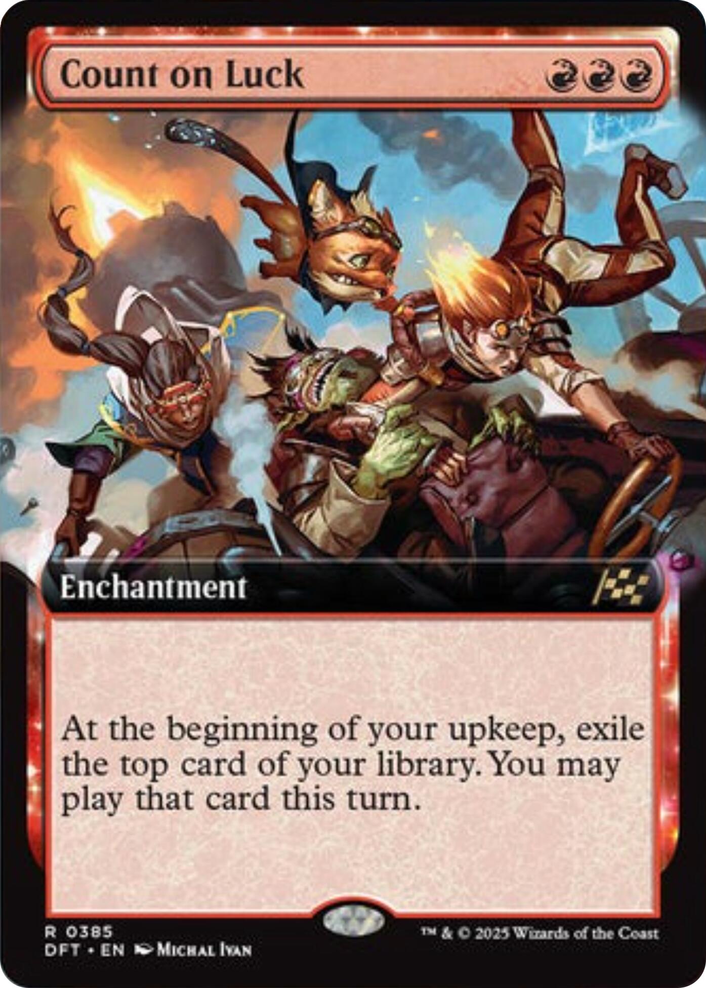 Count on Luck (Extended Art) [Aetherdrift] Foil