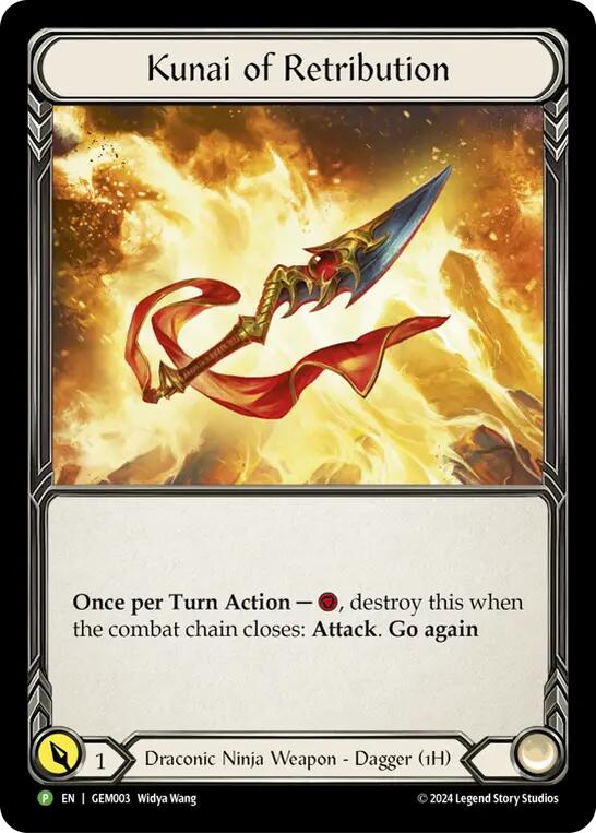 Kunai of Retribution [GEM003] (GEM Pack 1)  Cold Foil
