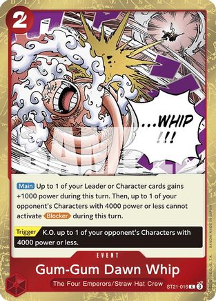 Gum-Gum Dawn Whip (ST21-016) - [Starter Deck EX: Gear 5] Foil