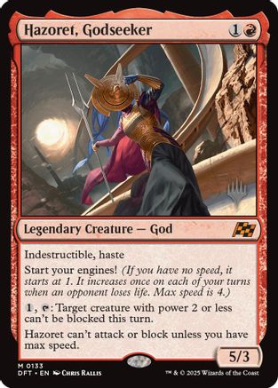 Hazoret, Godseeker (Promo Pack) [Aetherdrift Promos] Foil