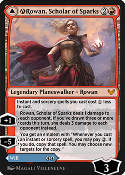 A-Rowan, Scholar of Sparks // A-Will, Scholar of Frost  [Strixhaven: School of Mages]