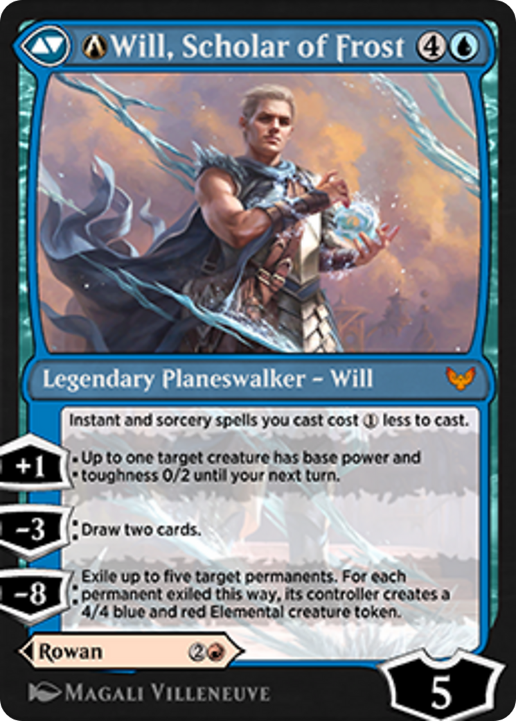 A-Rowan, Scholar of Sparks // A-Will, Scholar of Frost  [Strixhaven: School of Mages]