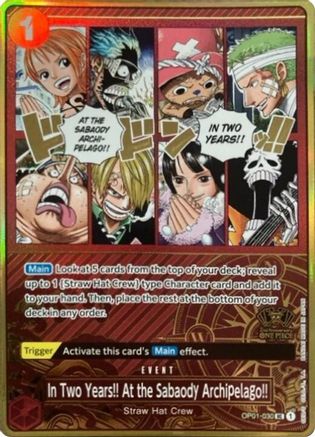 In Two Years!! At the Sabaody Archipelago!! (One Piece Japanese Version 2nd Anniversary Set) (OP01-030) - [One Piece Promotion Cards] Foil
