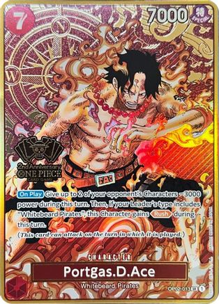 Portgas.D.Ace (One Piece Japanese Version 2nd Anniversary Set) (OP02-013) - [One Piece Promotion Cards] Foil