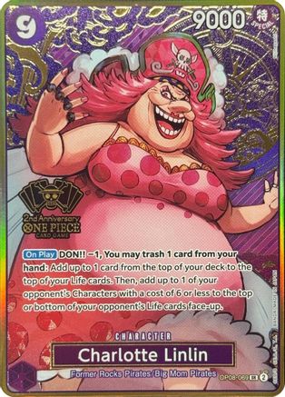 Charlotte Linlin (One Piece Japanese Version 2nd Anniversary Set) (OP08-069) - [One Piece Promotion Cards] Foil