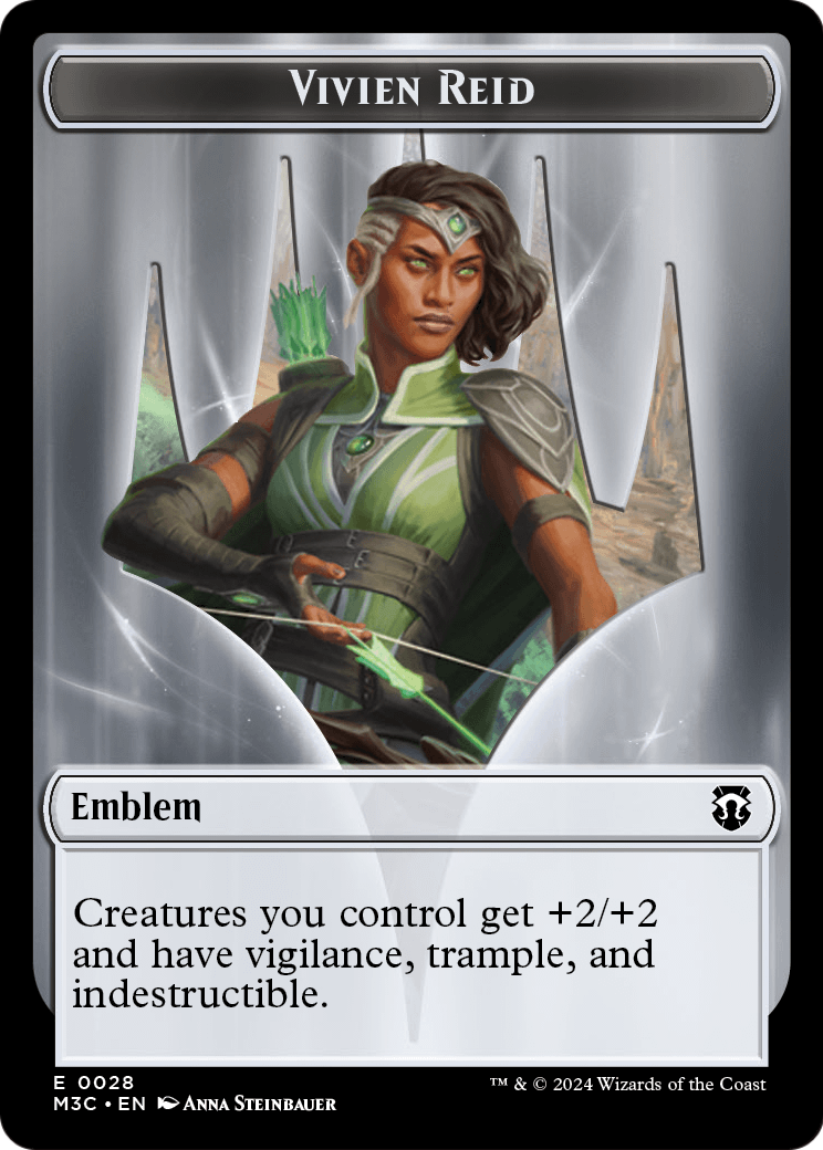 Vivien Reid Emblem  [Modern Horizons 3 Commander Tokens]