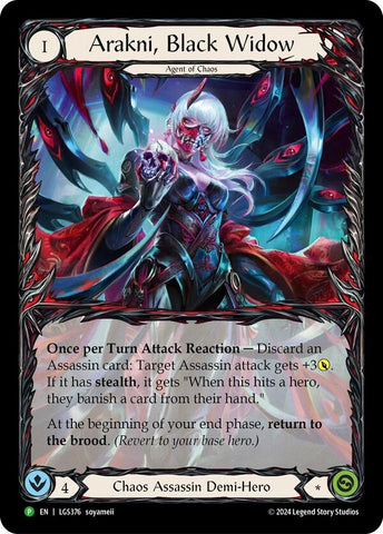 Arakni, Black Widow (Extended Art) [LGS376] (Promo)  Rainbow Foil