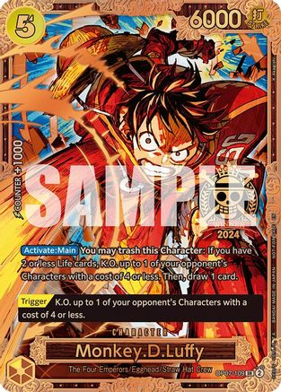 Monkey.D.Luffy (Championship 2024 World Final 3rd Place) (OP07-109) - [One Piece Promotion Cards] Foil
