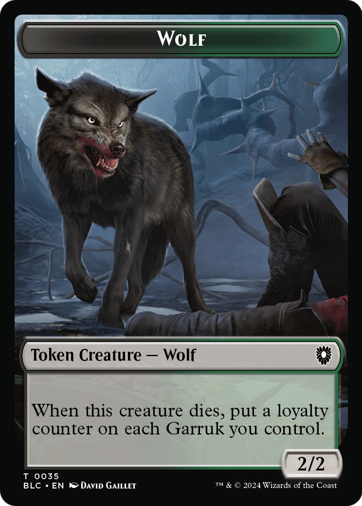 Wolf  [Bloomburrow Commander Tokens]