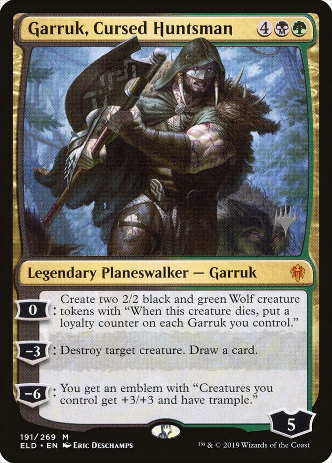 Garruk, Cursed Huntsman (Promo Pack) [Throne of Eldraine Promos] Foil