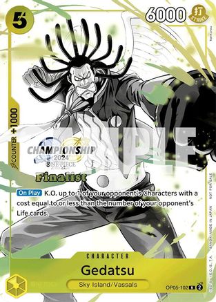 Gedatsu (Championship 2024 Finalist Card Set Vol. 2) (OP05-102) - [One Piece Promotion Cards] Foil