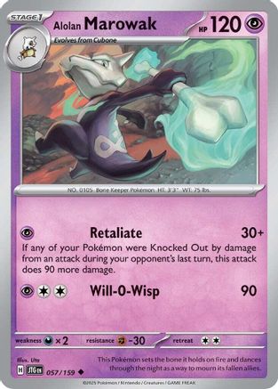 Alolan Marowak (057/159) [Scarlet & Violet: Journey Together] Reverse Holofoil