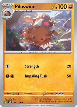 Piloswine (078/159) [Scarlet & Violet: Journey Together] Reverse Holofoil