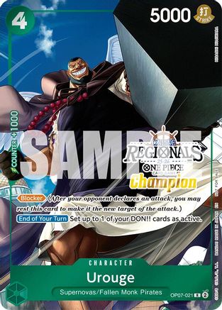 Urouge (Regional Champion Card Set 2025 Vol.1) (OP07-021) - [One Piece Promotion Cards] Foil