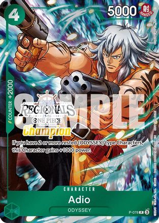 Adio (Regional Champion Card Set 2025 Vol.1) (P-078) - [One Piece Promotion Cards] Foil