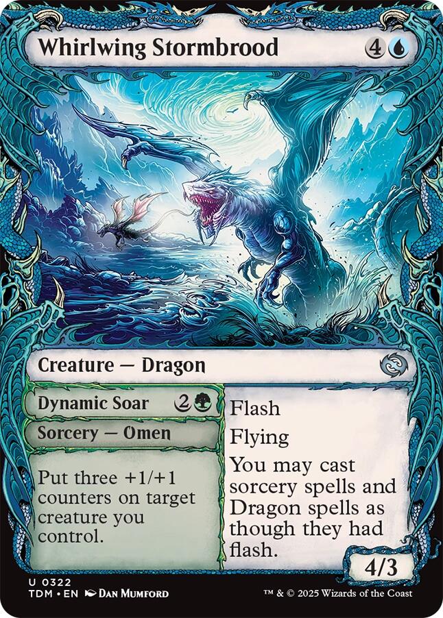 Whirlwing Stormbrood (Showcase) [Tarkir: Dragonstorm] Foil