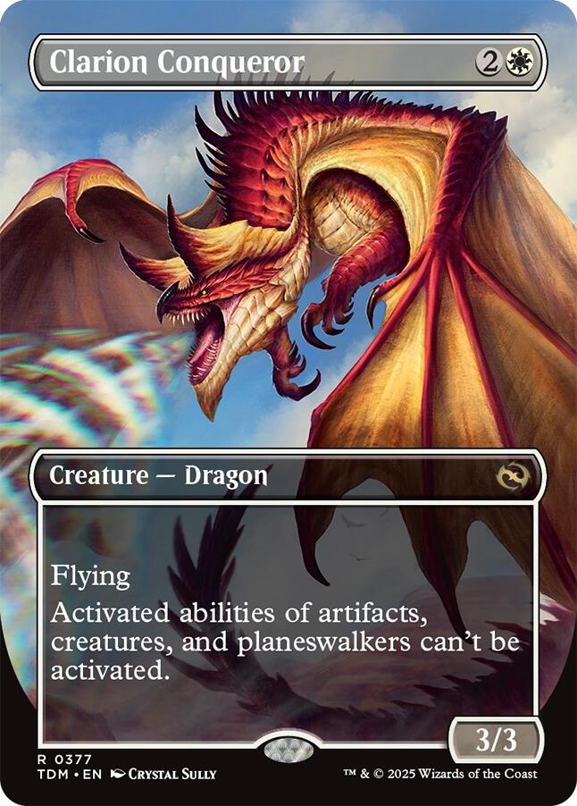 Clarion Conqueror (Borderless) [Tarkir: Dragonstorm] Foil
