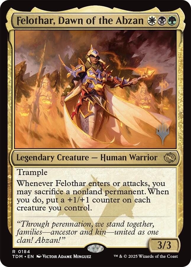 Felothar, Dawn of the Abzan [Tarkir: Dragonstorm Promos] Foil