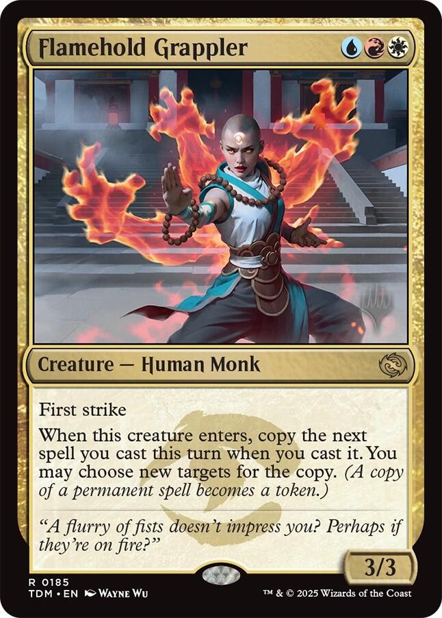 Flamehold Grappler [Tarkir: Dragonstorm Promos] Foil