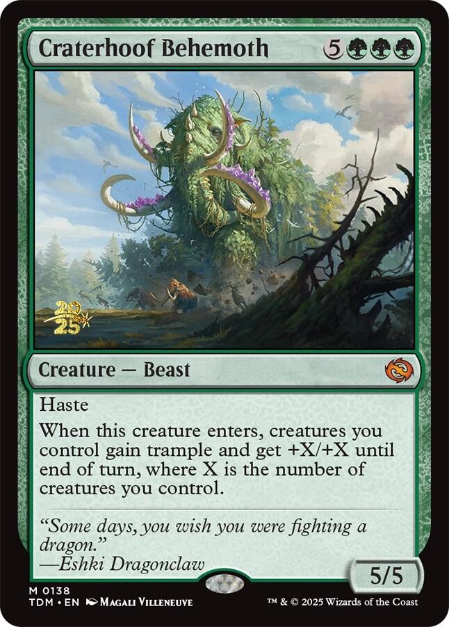 Craterhoof Behemoth [Tarkir: Dragonstorm Prerelease Promos] Foil