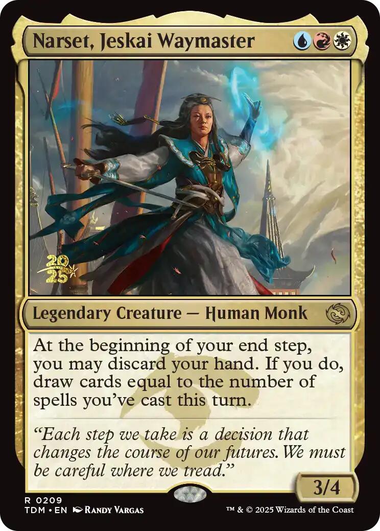 Narset, Jeskai Waymaster [Tarkir: Dragonstorm Prerelease Promos] Foil