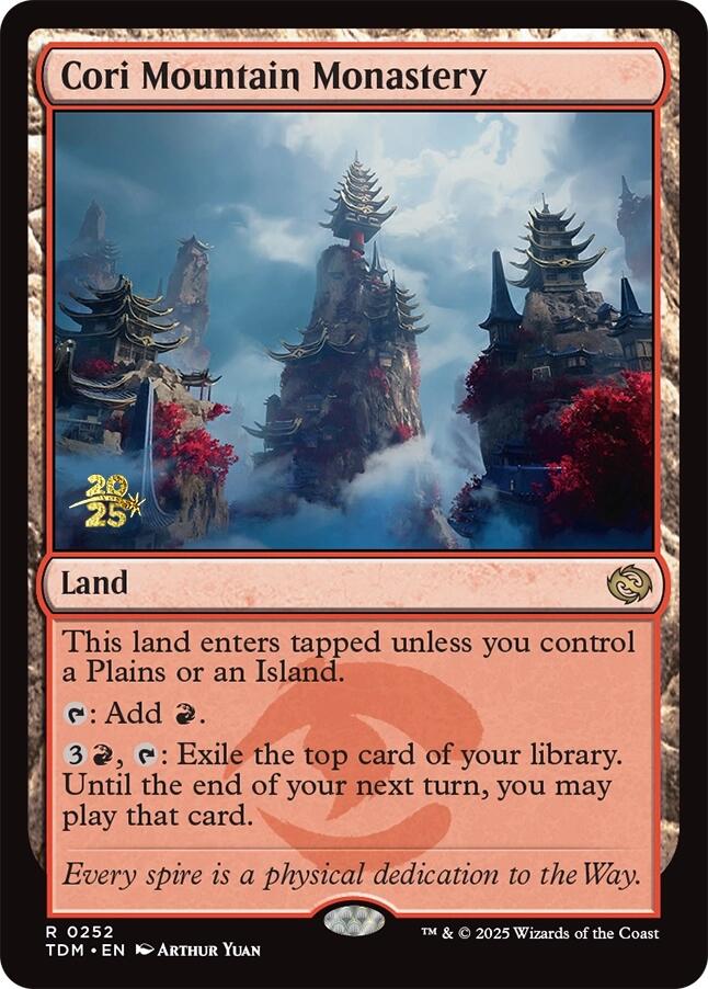 Cori Mountain Monastery [Tarkir: Dragonstorm Prerelease Promos] Foil