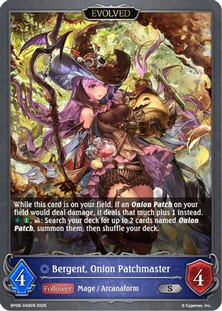 Bergent, Onion Patchmaster (Evolved)