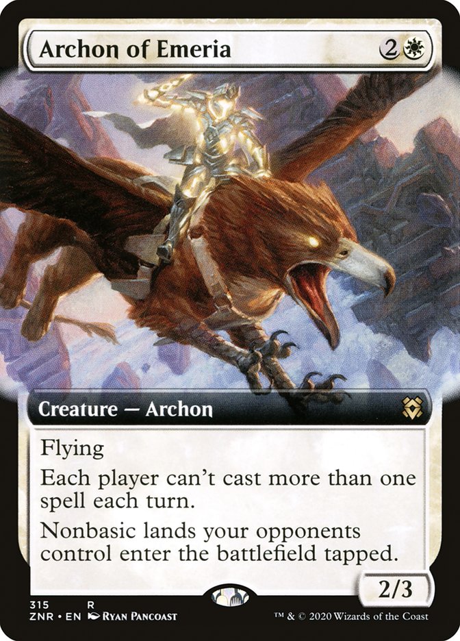 Archon of Emeria (Extended Art) [Zendikar Rising] Foil
