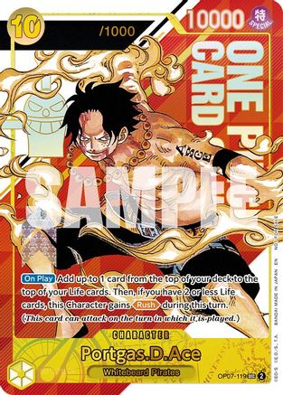 Portgas.D.Ace (Serial Numbered) (OP07-119) - [One Piece Promotion Cards] Foil