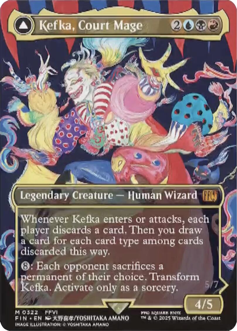 Kefka, Court Mage // Kefka, Ruler of Ruin (Borderless) (0322) [FINAL FANTASY] Foil