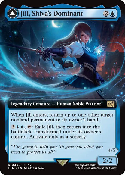 Jill, Shiva's Dominant // Shiva, Warden of Ice (Extended Art) [FINAL FANTASY] Foil