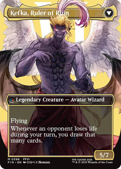 Kefka, Court Mage // Kefka, Ruler of Ruin (Borderless) (0398) [FINAL FANTASY] Foil