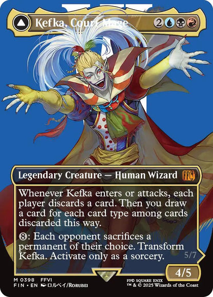 Kefka, Court Mage // Kefka, Ruler of Ruin (Borderless) (0398) [FINAL FANTASY] Foil