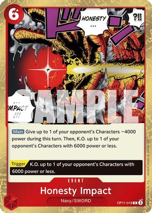 Honesty Impact (OP11-018) - [A Fist of Divine Speed] Foil