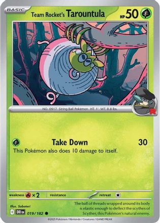 Team Rocket's Tarountula (019/182) [Scarlet & Violet: Destined Rivals]