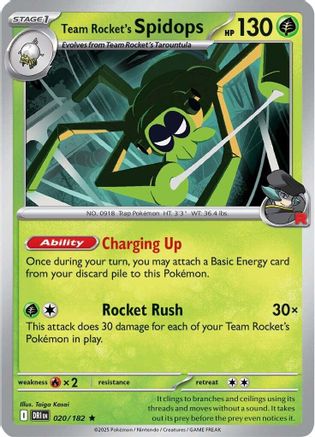 Team Rocket's Spidops (020/182) [Scarlet & Violet: Destined Rivals] Reverse Holofoil