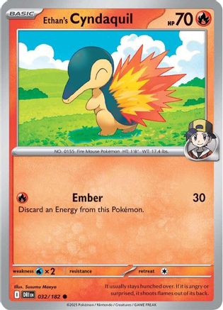 Ethan's Cyndaquil (032/182) [Scarlet & Violet: Destined Rivals] Reverse Holofoil