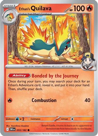 Ethan's Quilava (033/182) [Scarlet & Violet: Destined Rivals] Reverse Holofoil