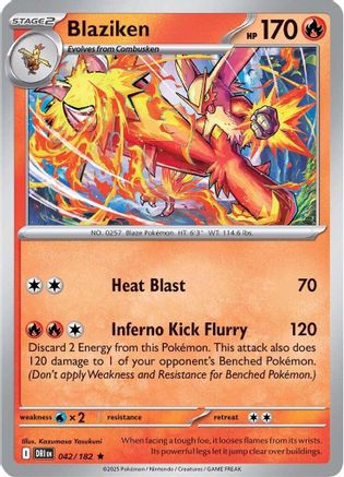 Blaziken (042/182) [Scarlet & Violet: Destined Rivals] Reverse Holofoil
