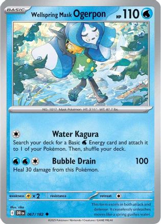 Wellspring Mask Ogerpon (067/182) [Scarlet & Violet: Destined Rivals] Reverse Holofoil