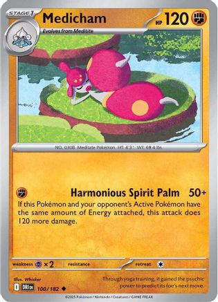Medicham (100/182) [Scarlet & Violet: Destined Rivals] Reverse Holofoil