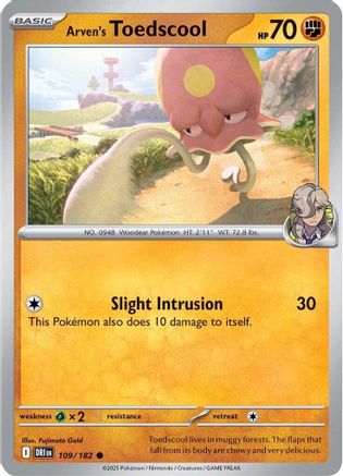 Arver's Toedscool (109/182) [Scarlet & Violet: Destined Rivals] Reverse Holofoil