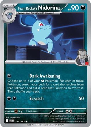 Team Rocket's Nidorina (115/182) [Scarlet & Violet: Destined Rivals] Reverse Holofoil
