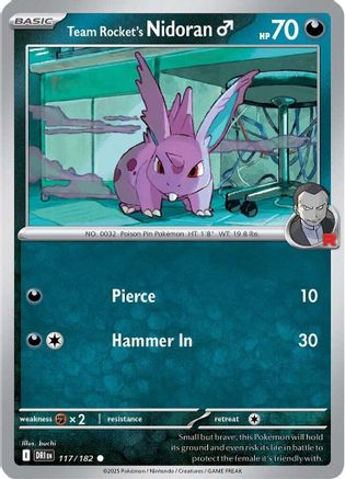 Team Rocket's Nidorand (117/182) [Scarlet & Violet: Destined Rivals] Reverse Holofoil