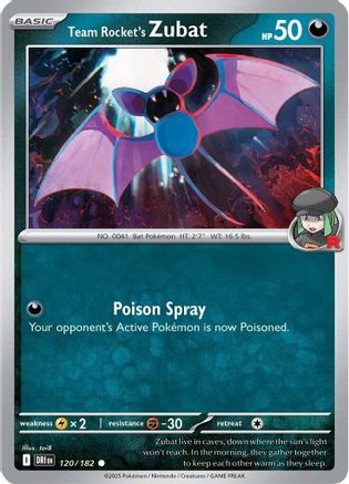 Team Rocket's Zubat (120/182) [Scarlet & Violet: Destined Rivals] Reverse Holofoil